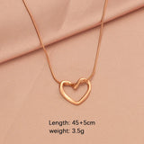 Gold Heart Pendant Necklace
