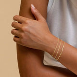 14K Gold-Plated Stackable Chain Bracelet