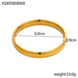 Gold Hollow Bangle Bracelet