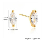 Gold CZ Fringe Drop Earrings