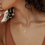 Petite Cross Choker Necklace