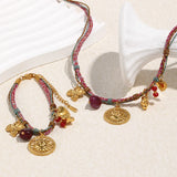Bohemian Woven Rope Necklace & Bracelet Set
