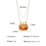 Retro Acrylic Geometric Pendant Necklace