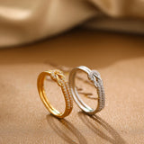 Cubic Zirconia Knot Ring