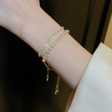 Crystal Wave Bangle Bracelet