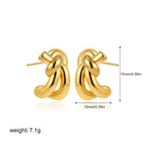 Twist Knot Stud Earrings