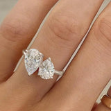 Sterling Silver Water Drop Ring