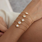 Pearl & Zircon Minimalist Bracelet