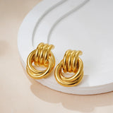 Multilayer Circle Stud Earrings