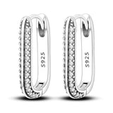 Sterling Silver Charm Hoop Earrings