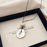 Horseshoe Pendant Leather Necklace