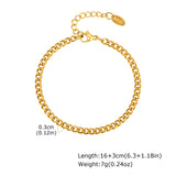 18K Gold Layered Chain & Cuff Bracelet Stack