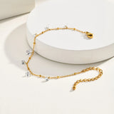 Gold Zirconia Satellite Chain Bracelet