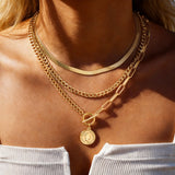 Toggle Coin Layering Necklace