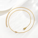 Tiny Rectangular Zircon Necklace