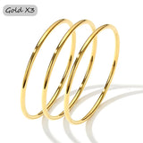 Gold-Plated Bangle Set (3-Piece)