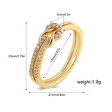 Cubic Zirconia Knot Ring