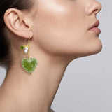 Candy Heart Zircon & Pearl Earrings