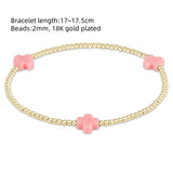 Cross Charm Beaded Bracelet