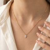 Dainty Marquise CZ Pendant Necklace