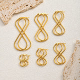 Gold Twisted Infinity Hoop Earrings