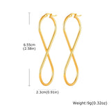 Gold Twisted Infinity Hoop Earrings