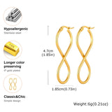 Gold Twisted Infinity Hoop Earrings