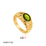 Oval Zircon Stackable Ring