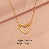 Gold Heart Pendant Necklace
