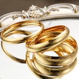 Gold Wide Bangle Set (3-Piece)