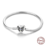 Sterling Silver Zirconia Charm Bracelet