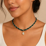 Zircon Teardrop Rope Necklace