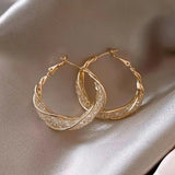 Mesh Mobius Hoop Earrings
