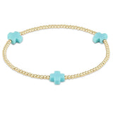 Cross Charm Beaded Bracelet