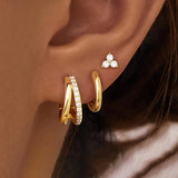 Aurora Double Circle Huggies