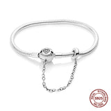 Sterling Silver Zirconia Charm Bracelet