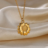 Sunflower Pendant Necklace