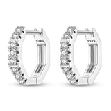 Sterling Silver Charm Hoop Earrings