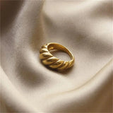 Twisted Gold Band Ring