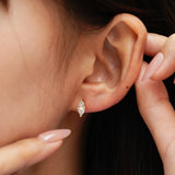 Gold CZ Fringe Drop Earrings