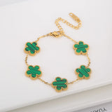 Green Clover Gold Bracelet