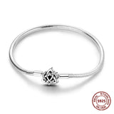 Sterling Silver Zirconia Charm Bracelet
