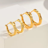 Gold Geometric Hoop Earrings