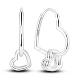 Sterling Silver Charm Hoop Earrings
