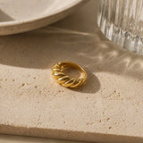 Twisted Gold Band Ring