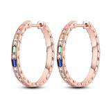 Sterling Silver Charm Hoop Earrings