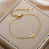 Cross Pendant Chain Bracelet