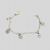 Personalized Engraved Heart Charm Bracelet