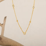 Zircon Circle Collarbone Necklace