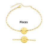 Zodiac Coin Charm Bracelet